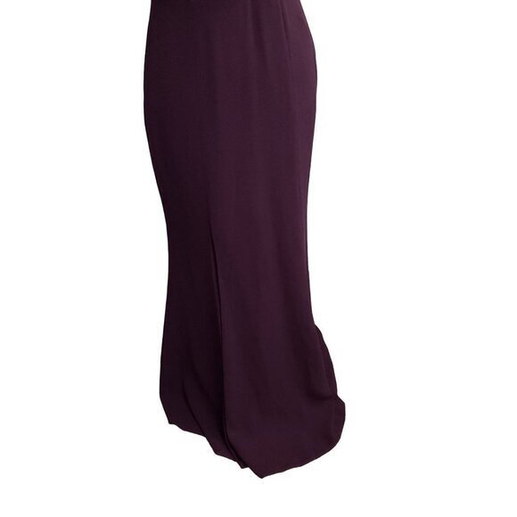 Dress the Population Trumpet Fit-and-Flare Maxi Dress Gown Purple Eggplant Plum - Picture 12 of 16